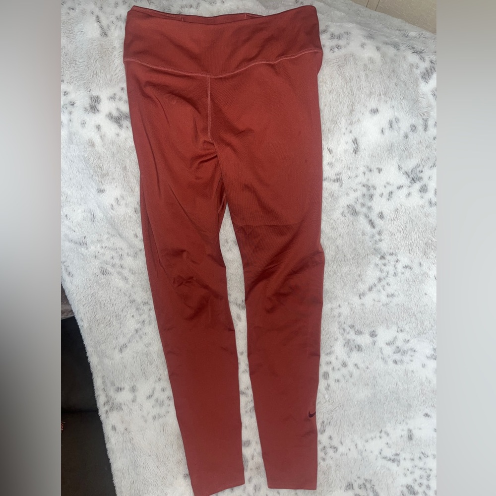Nike dry fit leggings in rust size large